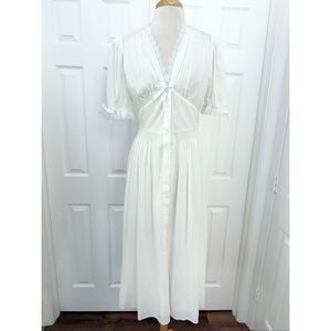 Reformation Womens White Ketra Cotton Voile Button Up Midi Dress Size 8 NWT